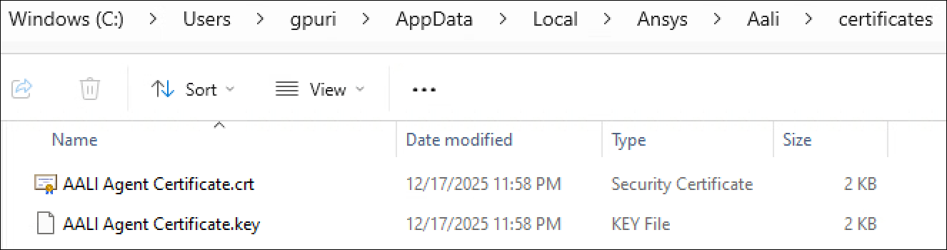 Certificate location